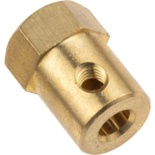 2/3/3.17/4/5/6/7/8mm Copper Rigid Hexagon Coupling Motor Shaft Connector Sleeve for Robot Smart Car