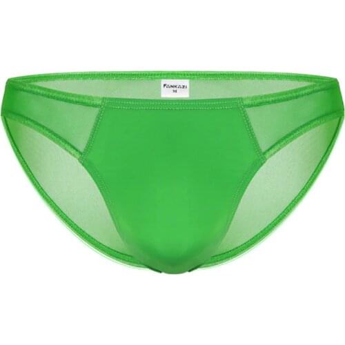 Sexy Gay Underwear Men Briefs See Through Mesh Underpants Low Waist Hombre Slip Gay Calzoncillos U Pouch Sissy Male Panties