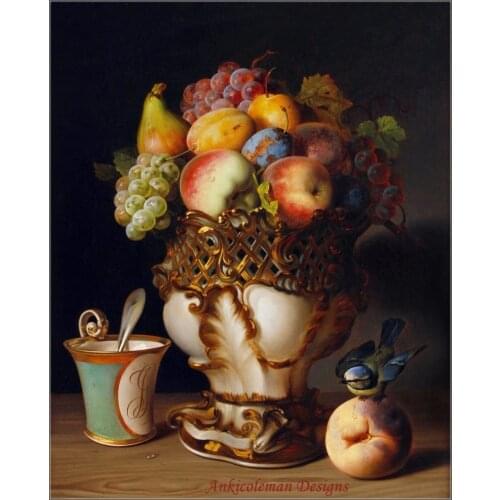 Needlework for embroidery DIY DMC High Quality - Counted Cross Stitch Kits 14 ct Oil painting - Still Life with Fruits