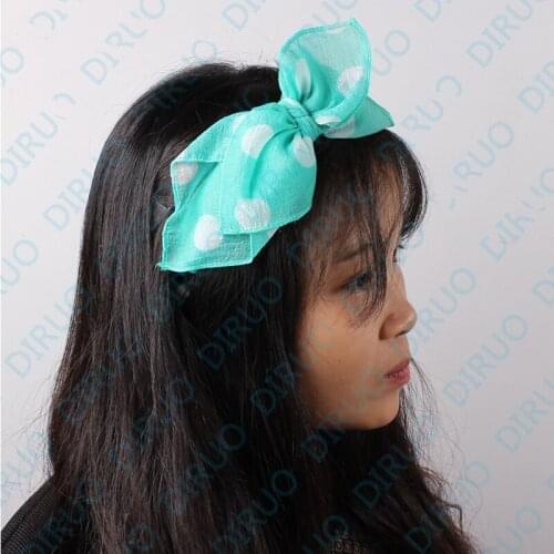 New 2016 women headband Cute dot bow Bunny Ear Elastic Hair Ties Fashion Hair Accessories