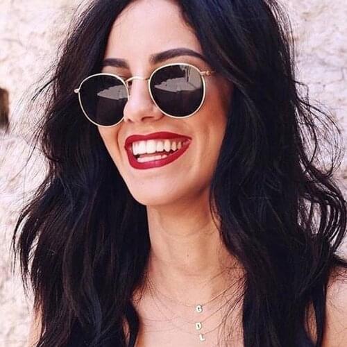 Classic Small Frame Round Sunglasses Women/Men Brand Designer Alloy Mirror Sun Glasses Male Female Fashion Vintage Oculos