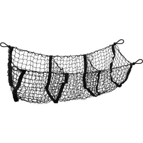 3-Pocket Trunk Organizer Storage Heavy Duty Cargo Net for Car, SUV, Pickup Truck Bed Mesh Storage Container, 43x12x12 Inch