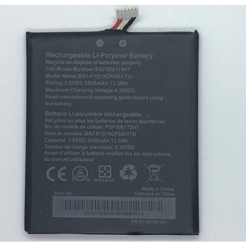 GeLar 3.8V 3500mAh Rechargeable Li-Polymer Battery for Acer Liquid E700 for Triple E39 PGF506173HT BAT-P10 battery