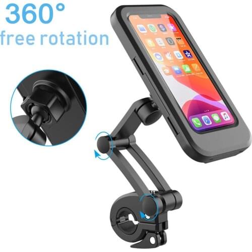 Adjustable Motorcycle Bike Phone Holder Case Outdoor Waterproof Phone Stand Bracket Bicycle Handlebar Mobile Support Mount