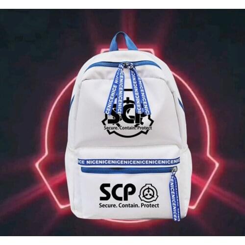 SCP Special Containment Procedures Foundation Cosplay Backpack Student School Shoulder Bag Laptop Travel Rucksack Gift Outdoor
