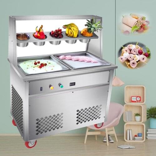 The Most Popular Commercial Fried Ice Cream Machine One-button Intelligent Operation Fried Yogurt Machine