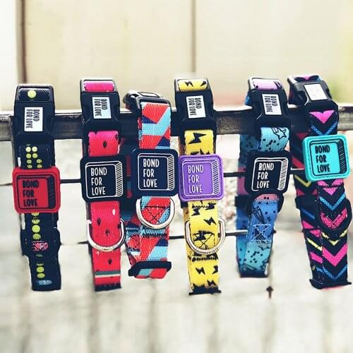 Dog Collar Adjustable Nylon Small Dogs Puppy Collars Neck Strap For Medium Large Pet Pitbull German Shepherd