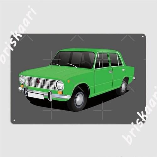 Vaz-2101 Lada 1200 Green Metal Signs Cinema Living Room Club Bar Retro Plates Tin sign Posters