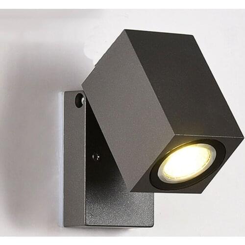 Thrisdar GU10 Waterproof Led Wall Lamp 90 Degree Adjustable Outdoor Garden Porch Wall Light Villa Balcony Corridor Wall Sconces