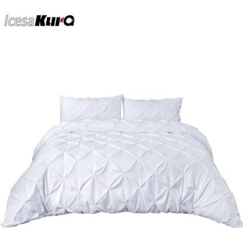 Explosive Bedding Handmade Twisted Point Plain Quilt Cover Pillowcase No Sheet Set