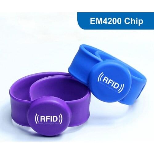 WB07 Silicone RFID Wristband RFID Bracelet for access control with EM4200 Chip Free Shipping