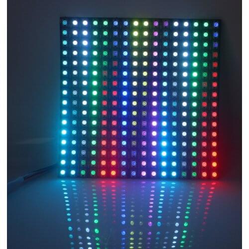 WS2812B RGB 5050 SMD Flexible 8x8 16x16 8x32 Pixel Panel Matrix Screen WS2812 IC Led Module Individually Addressable Strip DC5V