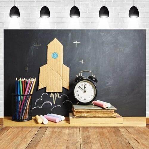 Yeele Children Photography Blackboard Pen Holder Book Backdrop Students Back to School Party Background Photo Studio Photophone