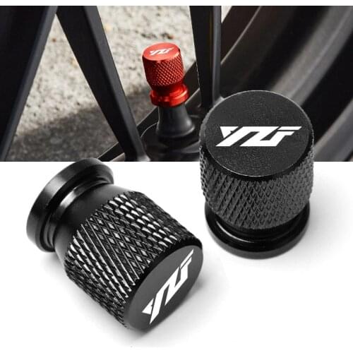 YZF Motorcycle Tire Valve Air Port Stem Cap Cover Plug CNC Aluminum Motorcycle Accessories for Yamaha YZF R3 R25 R6 R1 2013-2020