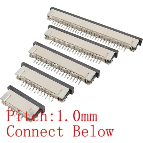 10Pcs/lot 1mm Pitch FPC FFC Connector FPC FFC Flat Cable Socket 1mm Connector 4P 6P 8P 10P 12P 14P 16P 18P 20P 24P 26P 30P 32Pin