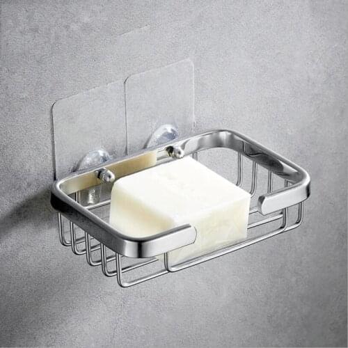 304 Stainless Steel Glue Stick Soap Holder Soap Storage Basket Soap Dish Bathroom Accessories