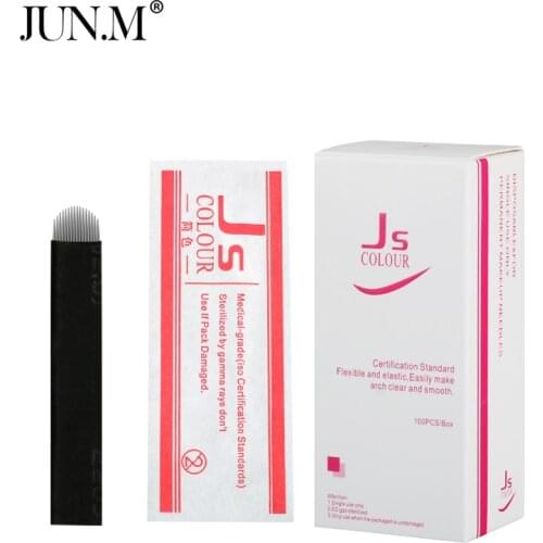 500PCS U-Shape 16 pin Microblading Needle Eyebrow Tattoo Blade For Permanent Makeup Manual Pen 3D Eyebrow Embroidery