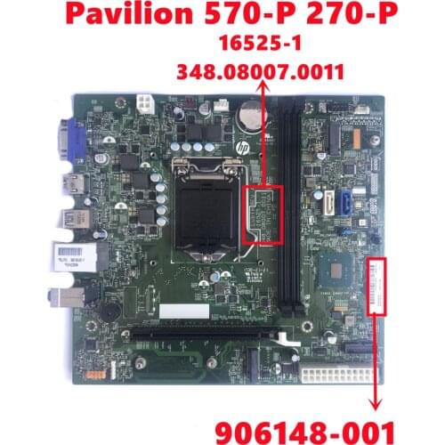 906148-001 906148-501 906148-601 For HP Pavilion 570-P Slimline 270-P Desktop Motherboard 16525-1 348.08007.0011 100% Tested OK