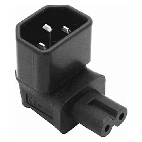 IEC 320 C14 to C7 Power Adapter Female to Male F/M Plug Converter AC CONVERTER IEC C8 to C14 Right Angle #WPT605