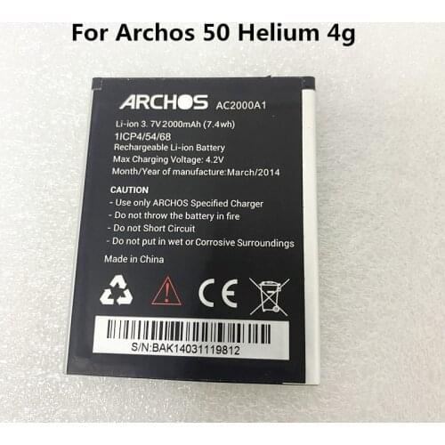 3.7V 2000mAh Battery AC2000A1 for Archos 50 Helium 4G Phone