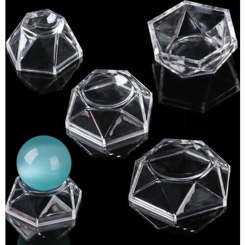 Acrylic Crystal Ball Base Display Stand Transparent Pedestal Quartz Glass Sphere Holder For Soccer Volley Ball Desktop Ornament