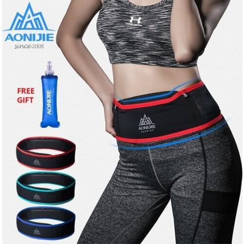 Aonijie Waist Bag With 1 Pcs 250ml Water Bottle Ultralight Portable Nylon Running Bag Breathable Elastic Waits Pack Hiking