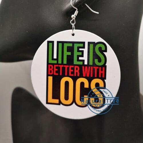 Free Shipping!2021 Locs Wooden Earrings