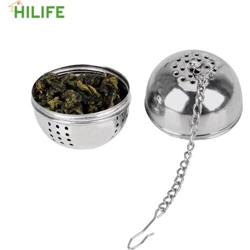Hangable Mesh Filter Strainer For Loose Tea Leaf Spice Home Kitchen Accessories Ball Shape Tea Infuser Stainless Steel