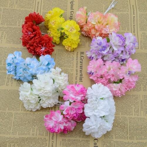 Artificial flowers Specials fake flowers simulation flower DIY beaded garland chrysanthemum cherry silk flower corsage brooch ma