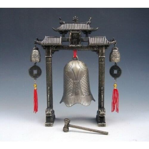 Set Metal Arch Chinese FENG SHUI Carp Fish Dragon Chime Bells Gong Home Decor wholesale factory Arts outlets