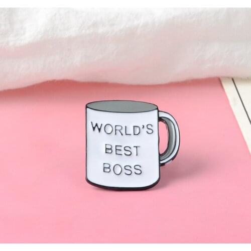 Cartoon enamel coffee cup "This is what he said" brooch TV show badges and symbols cite lapel pin jewelry gifts for fans