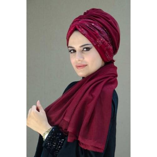 Muslim cotton turban hijab bonnet arab shawl head turbans for women indian african turban twist headband turbante mujer