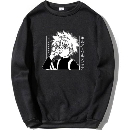 Men Women Pullovers Hoodies Sweatshirts Killua Zoldyck Hisoka 90s Anime Hoody Streetwear Tops Cute Mens Hoodies Hunter X Hunter