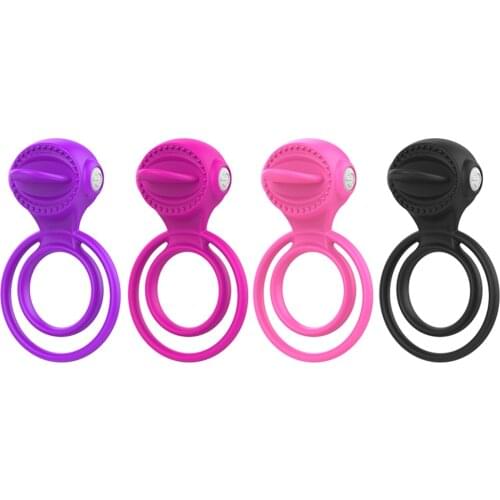 Male sex toys Silicon Vibrating Penis Rings Male Time Delay Ejaculation Adult Sex Toys for Men Erotic Products Built-in Batterys