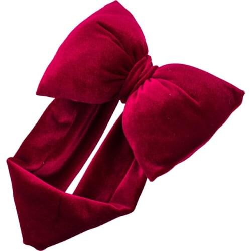 2021 New Baby Big Bows Headbands Velvet Bowknot Elastic Headband Fashion Kids Girls Boys Hair Accessories Hair Bands