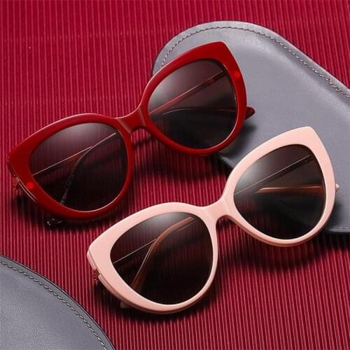 New Clip On Women Polarized Glasses Retro Vintage Anti Glare Cat Eye Sunglasses Women 2021 Luxury Brand Optical Myopia Eyeglass