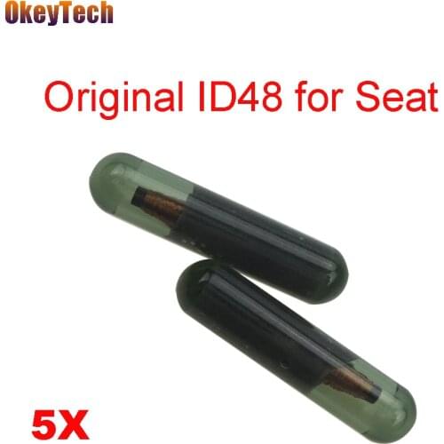 OkeyTech 5pcs/lot ID48 for Seat Car Key Transponder Chip Original Unlock Glass Tube CAN (A3) TP22 ID48 for Seat ID 48 Key Chip