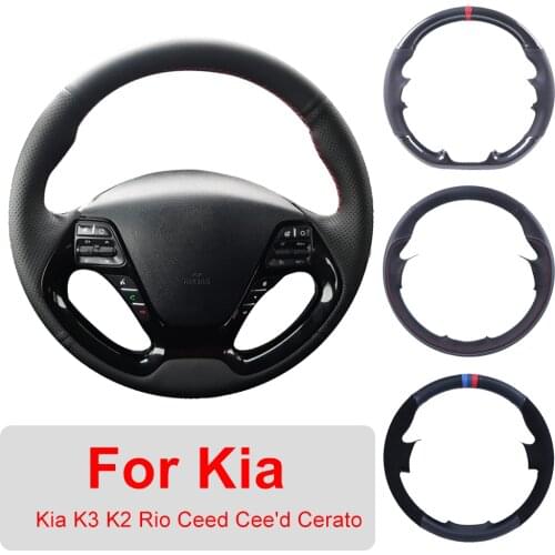 Car Steering Wheel Cover Customized For Kia K3 K2 Rio 2013- 2016 Ceed Cee'd 2012-2017 Cerato 2013-2017 Braid For Steering Wheel