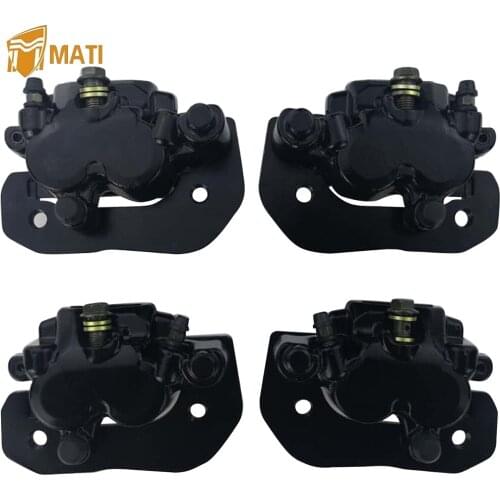Front Left Right & Rear Left Right Brake Caliper Assembly for Can Am Renegade Outlander 450 500 570 650 800 850 1000 with Pads