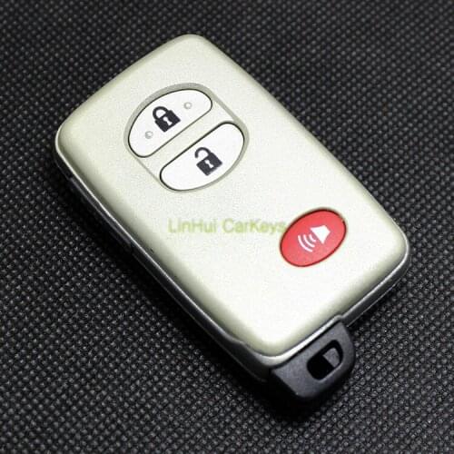 PINECONE for TOYOTA CROWN CAMRY HIGHLANDER PRADO MARK X Key Case 2+1 Buttons Uncut Brass Blade Modified Remote Key ABS Shell 1PC