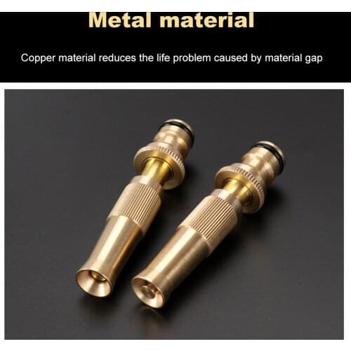 High Pressure Spray Nozzle Sprinkler Direct Hose Car Washing Head Joint Garden Watering Flooring Metal Replacement Tip