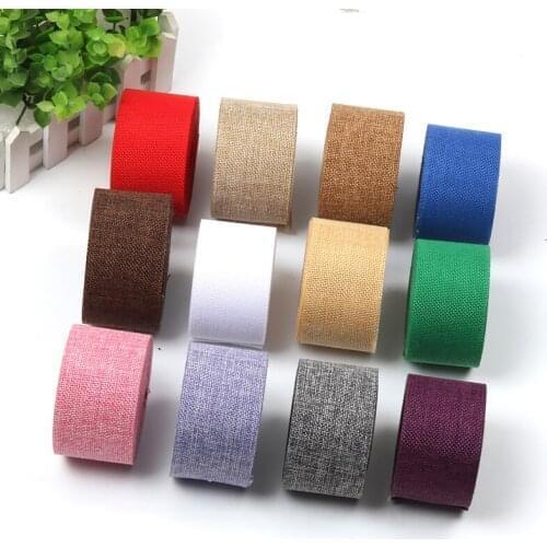 Christmas Decoration Ribbon Diy Handmade Linen Ribbon Roll Imitation Linen Webbing For Wedding Bride Holding Flower Decor