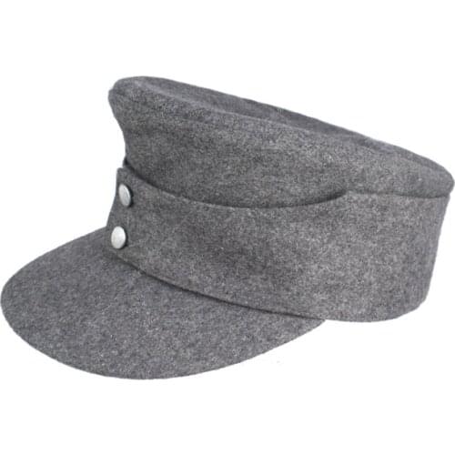 WWII GERMAN ARMY EM PANZER M43 M1943 FIELD WOOL CAP GREY IN SIZES-33693 5605101