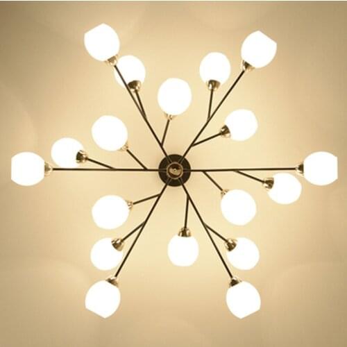 North European-style living room led chandeliers flower branches warm bedroom dining room lighting simple modern decorative lamp