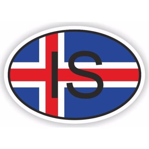 Funny ICeland Country Car Sticker Rearview Mirror Car Styling Accessories Vinyl Motorcycle Decal Car Window PVC 12cm*8cm