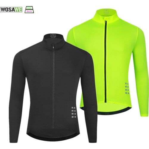 WOSAWE Upadte Bright Orange Top Quality Long Sleeve Cycling Jersey Pro Team Seamless Road Mtb Ropa Maillot Ciclismo