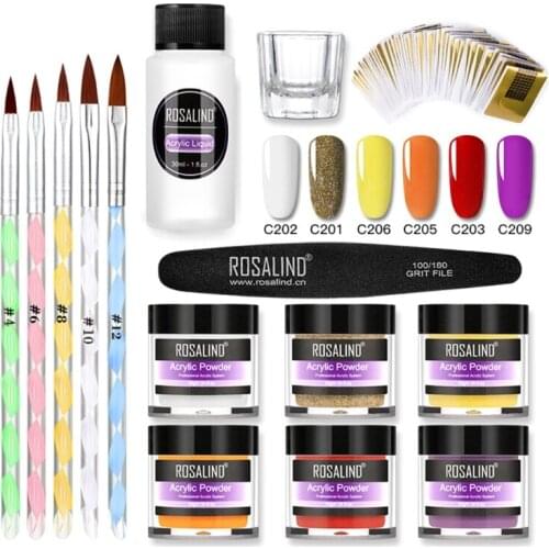 1 Set Professional Acrylic Powder Liquid Set 3 Colors Nails Art Kit Decoration for Nail Extension