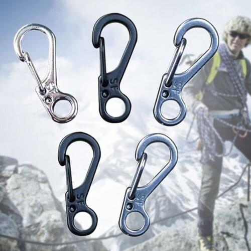 1Pc/2Pcs/5Pcs/10Pcs/Lot Keychain Spring Clasps Climbing Carabiners Camping Bottle Hooks Paracord Tactical Survival Gears