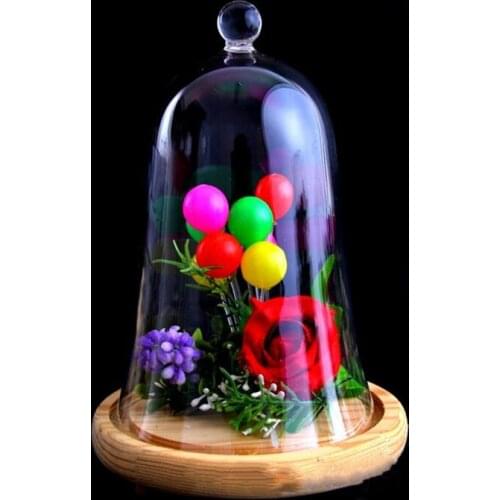 13*20cm Small Size Bell Shaped Glass Dome Vase Home Wedding Decoration Diameter=13cm Height=20cm Glass Cover DIY Friend Gift