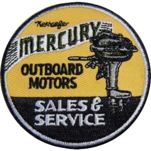 2.5'' MERCURY Outboard Motors Sales & Service Jacket Cap Patch Embroidered Iron-On Patch